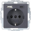 EGBProtective contact socket 2USB inCharge PRO55 VDE with double USB power supply type A/type C gg112156 max. 3000mA