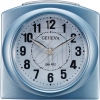EGBAnalogue quartz alarm clock Geneva L blue metallic 85x85x50mm